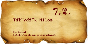 Török Milos névjegykártya